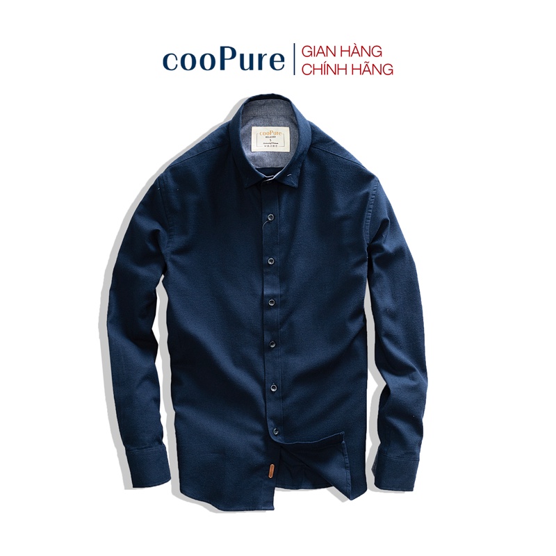 [cooPure] Áo sơ mi dạ cooPure, áo sơ mi dạ trơn 100% cotton NO.2292