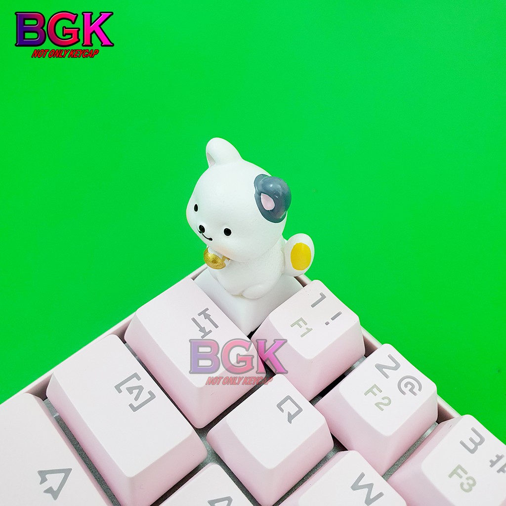 Keycap lẻ hình Gấu Con Chó Con và Khủng Long cực kỳ dễ thương ( keycap Artisan )