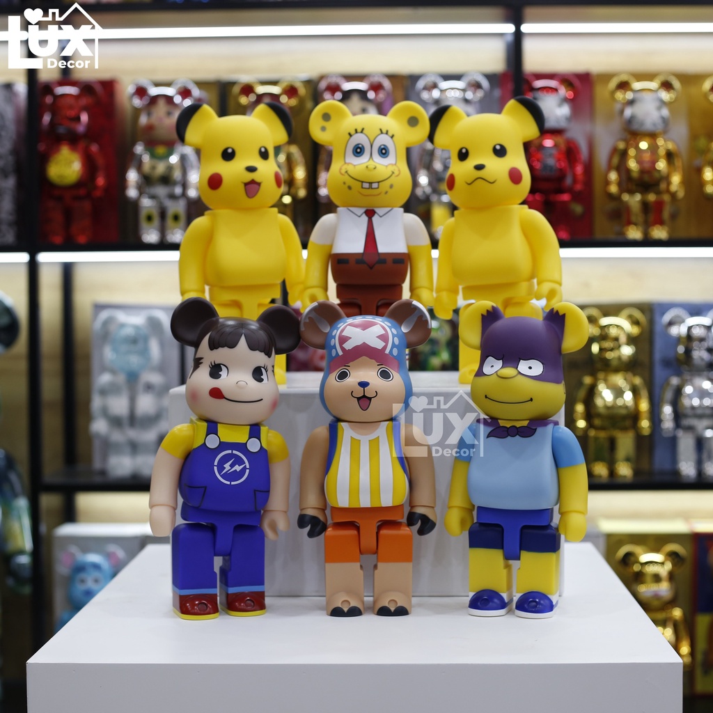 Mô Hình BEARBRICK 400% nhân vật Marvel, DC, siêu anh hùng  trang trí, decor ,quà tặng