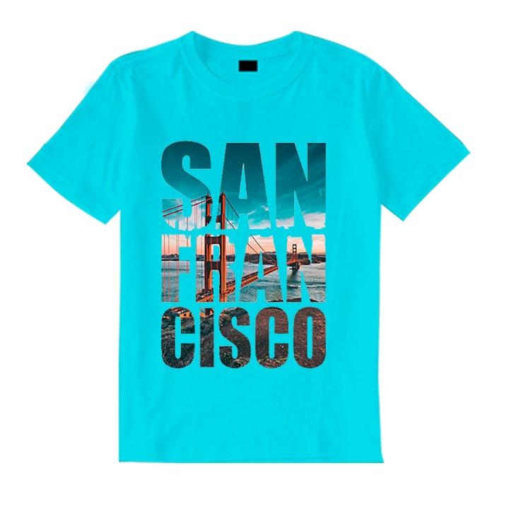 Áo Thun Nam Nữ Sanfrancisco Tay Ngắn Vải Thun Cotton Mềm Mịn