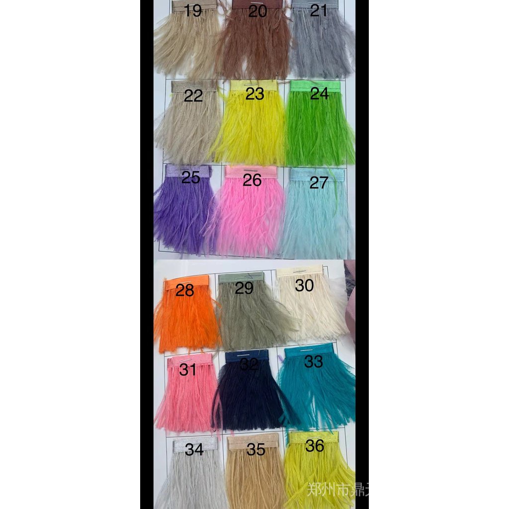 Cuộn Dây Ruy Băng Lông Đà Điểu 1 yard 8-10 cm Trang Trí Váy Cưới