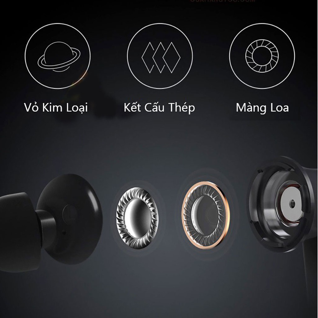 Tai Nghe Có Dây Xiaomi Piston Lite 2017 - Tai Nghe Gaming Xiaomi Vỏ Nhôm Nguyên Khối, Bass Mạnh, Chống Ồn-BH Tháng
