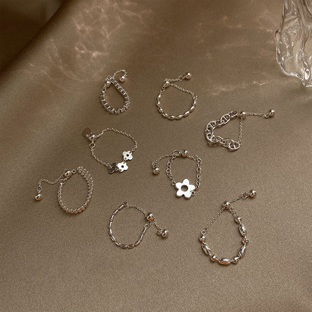 Nhẫn thời trang thiết kế tối giản có thể điều chỉnh