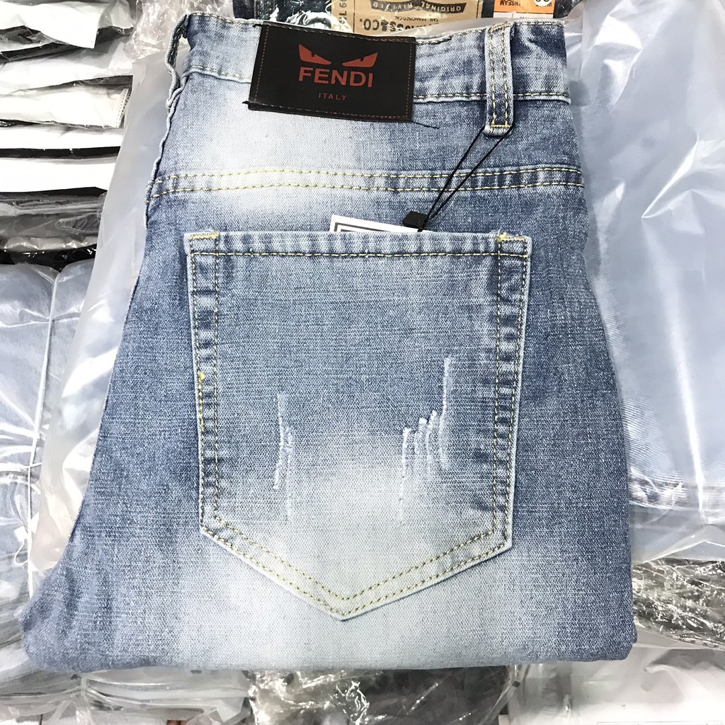 Quần jean nam rách gối mẫu mới - 0770