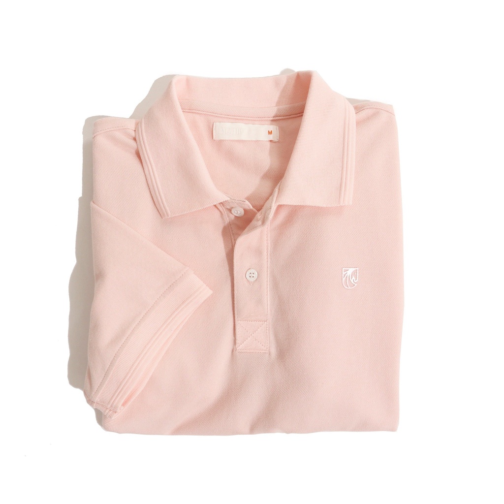 Áo Thun Nam Cao Cấp Light Pink Basic Polo BY COTTON