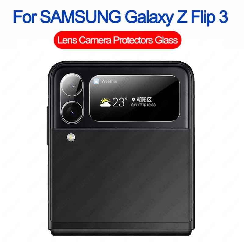 Set 2 Miếng Dán Bảo Vệ Ống Kính Máy Ảnh 3D Cho Điện Thoại Samsung Flip 3