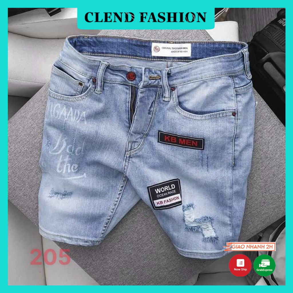 Quần Short , Quần Sọt Jean Nam Clend Fashion Chất Liệu Demin Co giãn Thoáng Mát Thời Trang Cao Cấp KV90