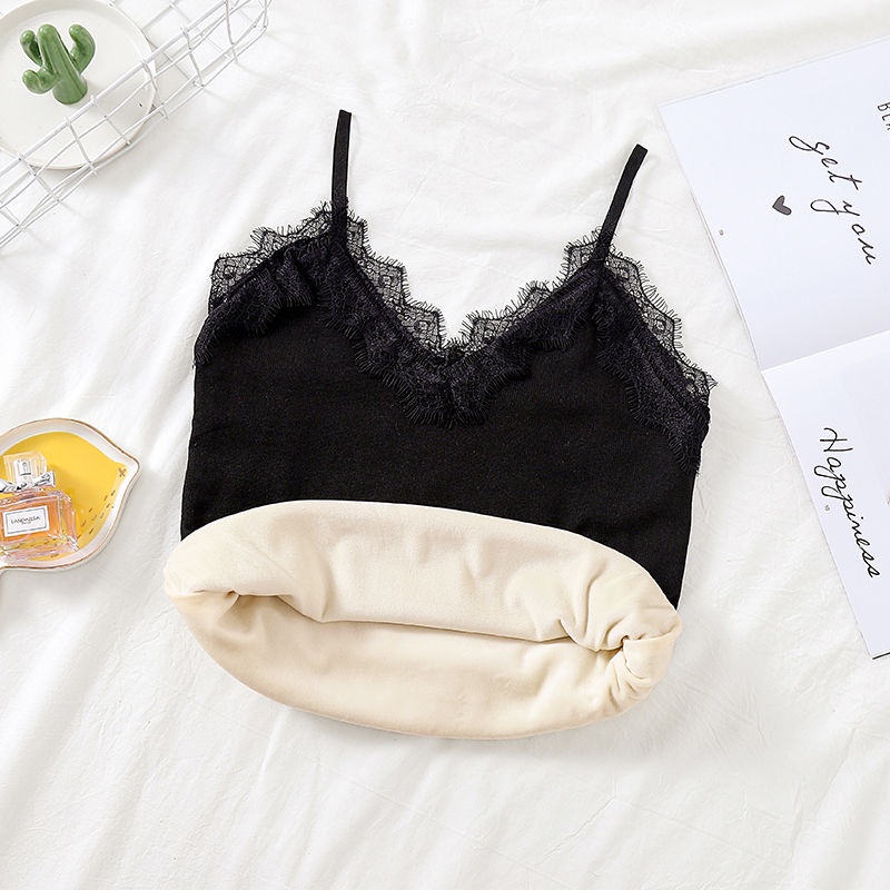 Áo Không Tay Phối Ren Chất Liệu Cotton Thời Trang Mùa Thu Đông Dành Cho Nữ