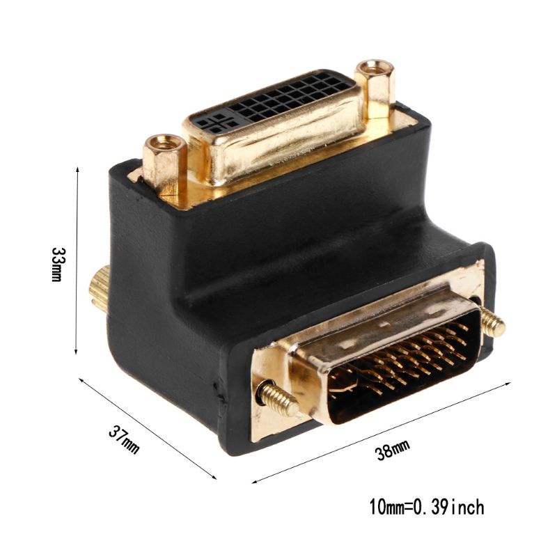 Đầu Nối Mở Rộng DVI 24 + 5 D DVI-I Góc Phải 90 Độ Chuyên Dụng Cho HDTV LCD