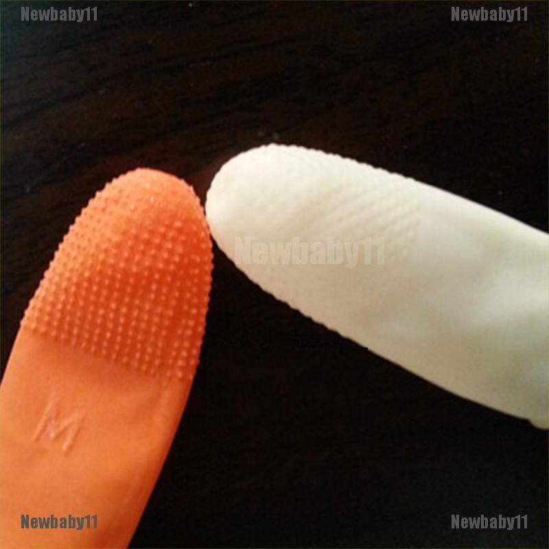 Set 100 Găng Tay Cao Su Tự Nhiên Dày Dặn Bảo Vệ Ngón Tay