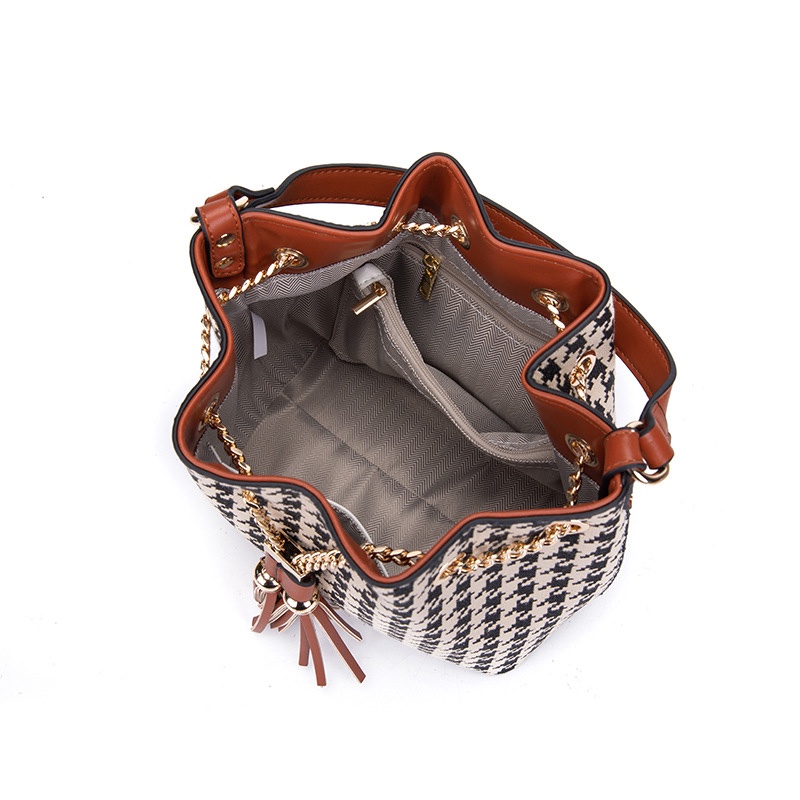 Túi đeo chéo vai IELGY khổ lớn họa tiết caro thời trang sành điệu cho nữ