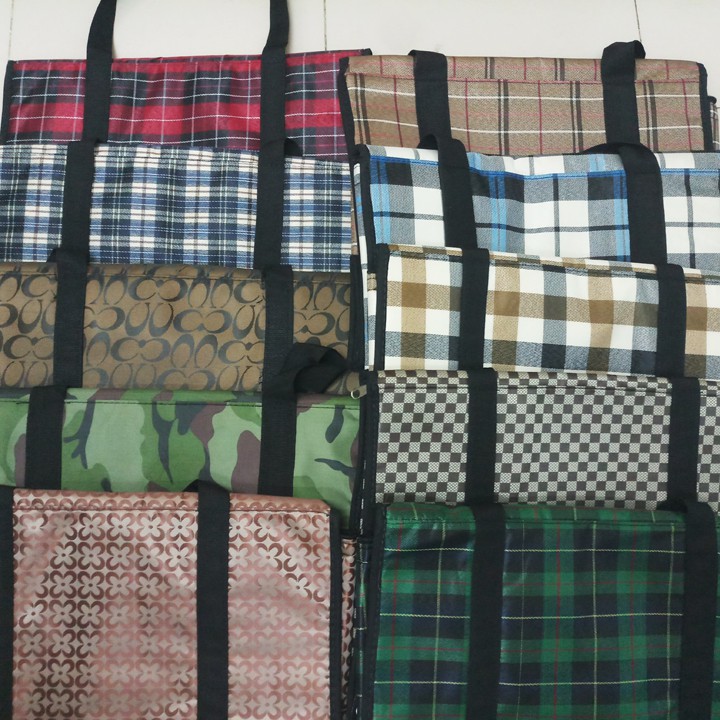 Túi giữ nhiệt lớn, túi giao hàng, 45x25 cao 35cm; vải bố dù, xếp gọn, dây quai xách may vòng qua đáy. TX97dv