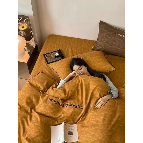 BỘ CHĂN GA GỐI COTTON LINEN DREAM CITY CAO CẤP NHẬP KHẨU.