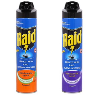 Bình xịt muỗi raid 600ml đủ mùi chính hàng