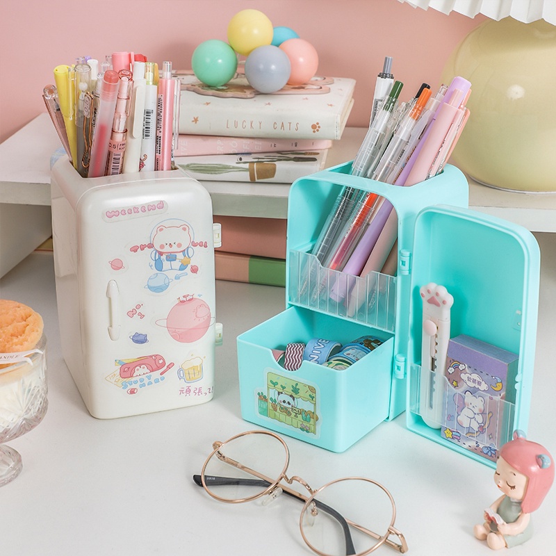Hộp đựng bút để bàn đa năng sức chứa lớn kiểu dáng dễ thương