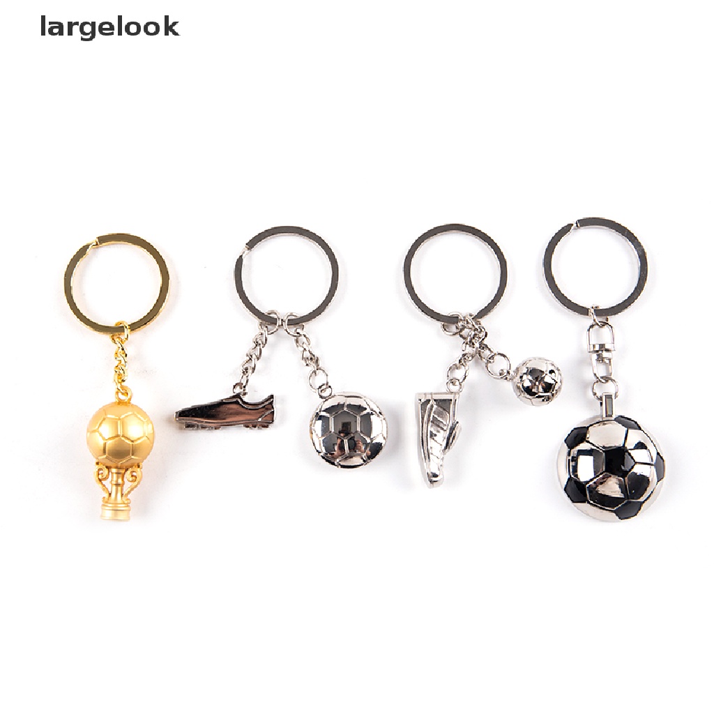 Móc Khóa Kim Loại Mạ Vàng Hình Quả Bóng Đá Và Bóng Đá Nhiều Màu Sắc ♨Nóng Bỏng