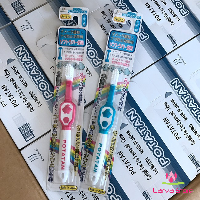 Bàn chải đánh răng Potatan cho trẻ từ 2 tuổi hàng Nhật - Larva Store