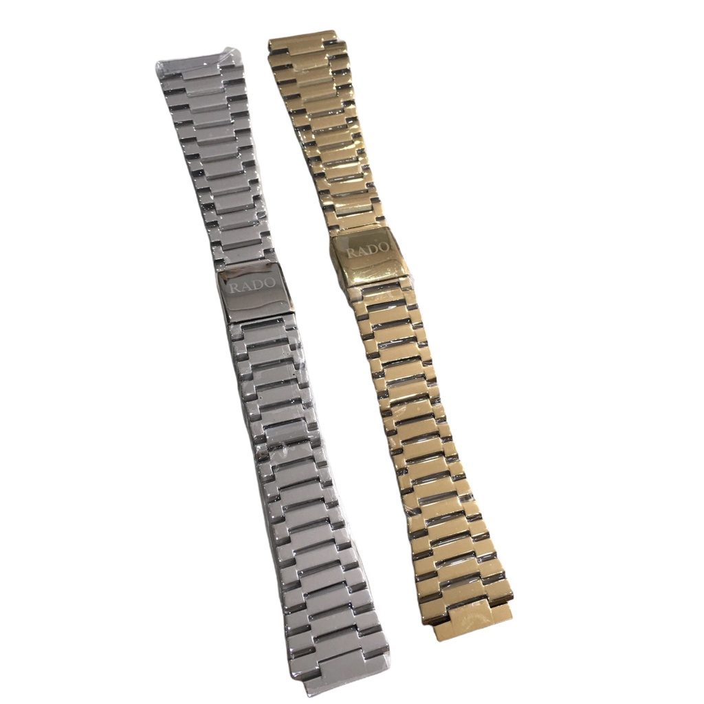 Dây đồng hồ Rado thường và đúc xịn vàng và trắng