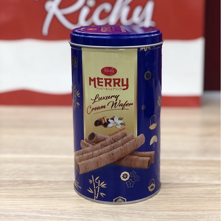 Bánh kem quế lon Merry hương socola 208g