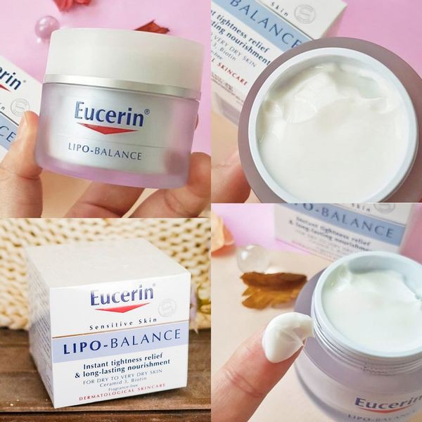 ✅[CHÍNH HÃNG] KEM DƯỠNG ẨM EUCERIN CHO DA KHÔ VÀ NHẠY CẢM EUCERIN LIPO BALANCE 50ML- MẪU MỚI