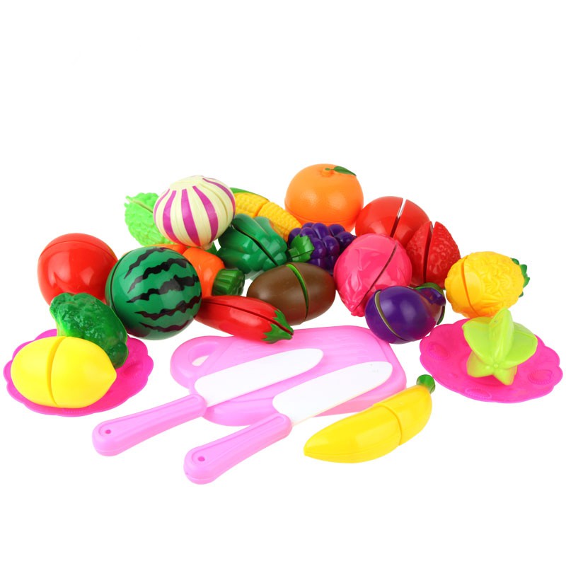Bộ đồ chơi cắt trái cây 25 món bằng nhựa dành cho các bé