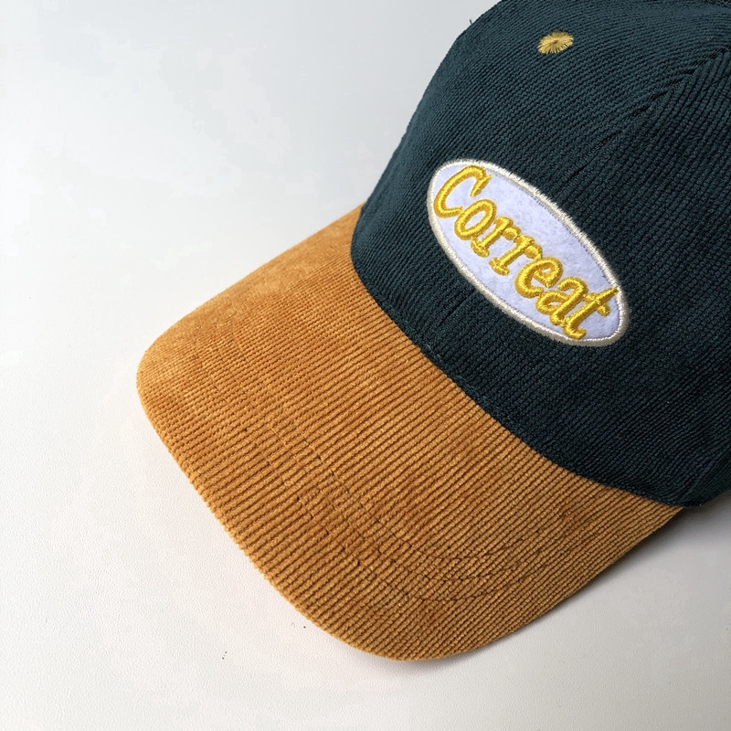 Personality creative children's baseball cap letters fashion casual new corduroy children's cap