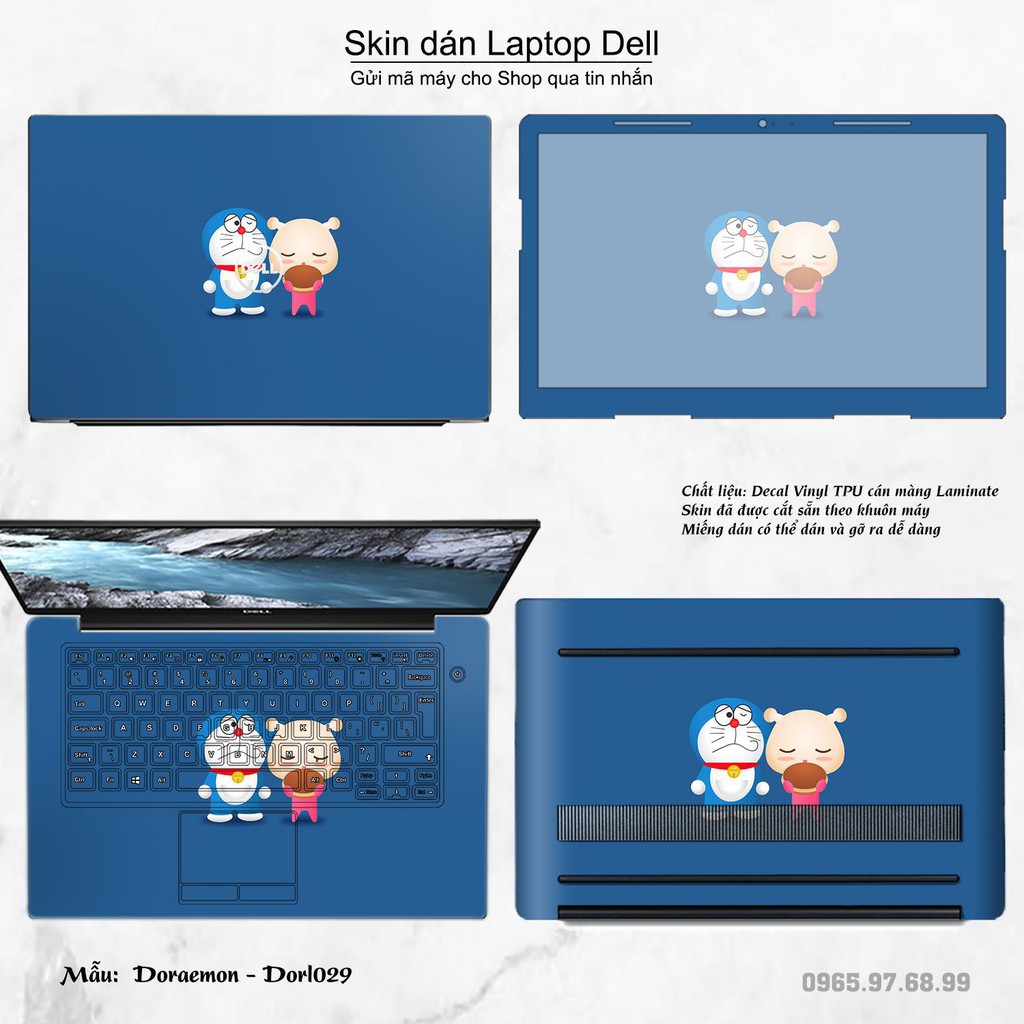 Skin dán Laptop Dell in hình Doraemon