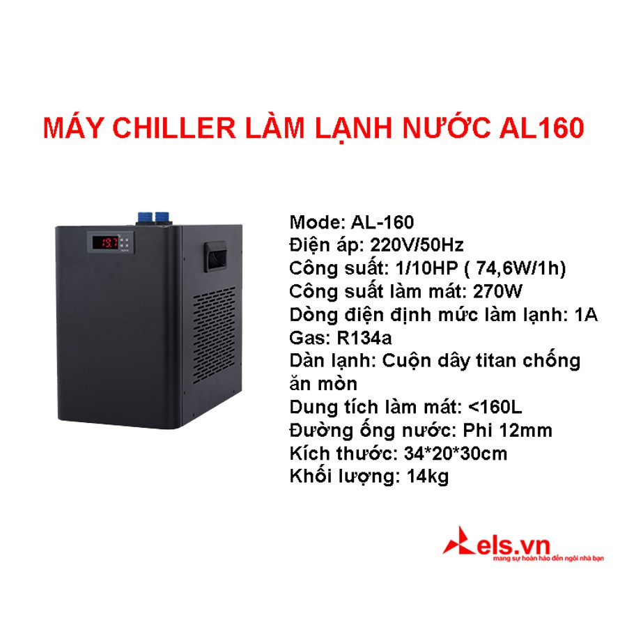 Máy Chiller làm lạnh nước, bể cá AL 160L