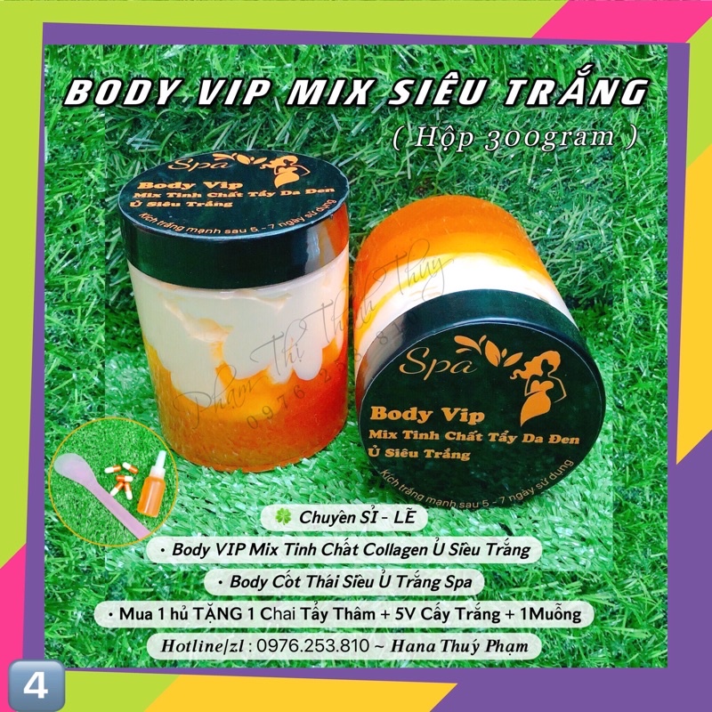 [FREE SHIP] BODY VIP MIX TINH CHẤT Ủ SIÊU TRẮNG - BODY CỐT THÁI CAO CẤP