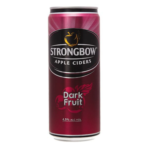 Combo 6 lon nước Táo lên men StrongBow vị Táo nguyên bảng/Mật ong/Dâu đỏ/Dâu đen 330ml/lon