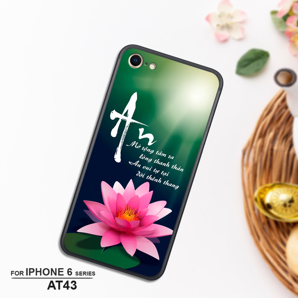 Ốp mặt lưng kính cường lực IPHONE 6/6s - 6/6s Plus - 7/8 - 7/8 Plus - X/Xs - Xr  in chữ thư pháp tâm đức | BigBuy360 - bigbuy360.vn