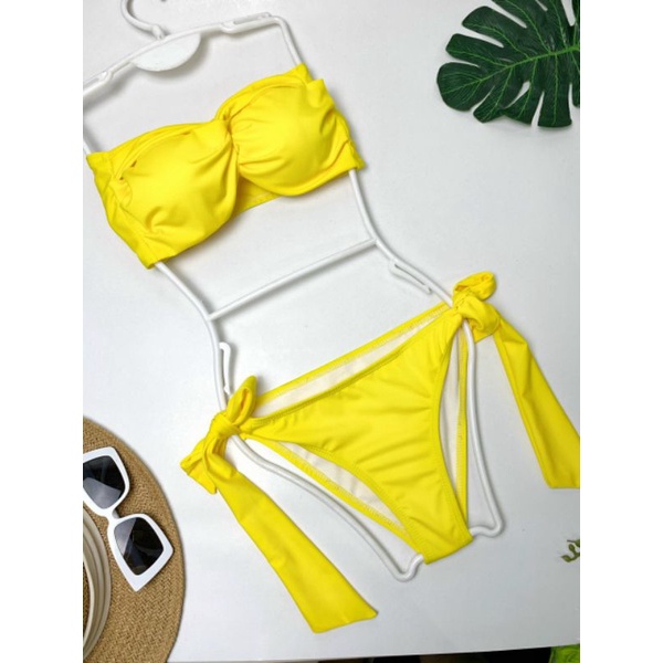 bikini 2 mảnh áo xoắn quần buộc nơ siêu hót