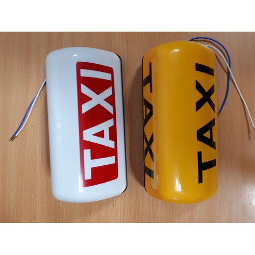 Mào TAXI có đèn, đế nam châm, cỡ to 35cm gồm 2 màu vàng và trắng