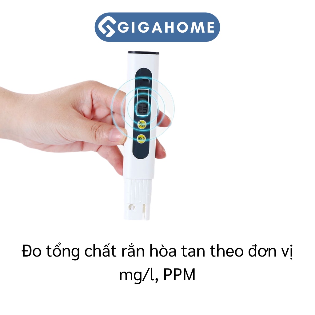 Bút Thử Nước Sạch GIGAHOME Kiểm Tra Chất Lượng Nước, Màn Hình LCD 8192