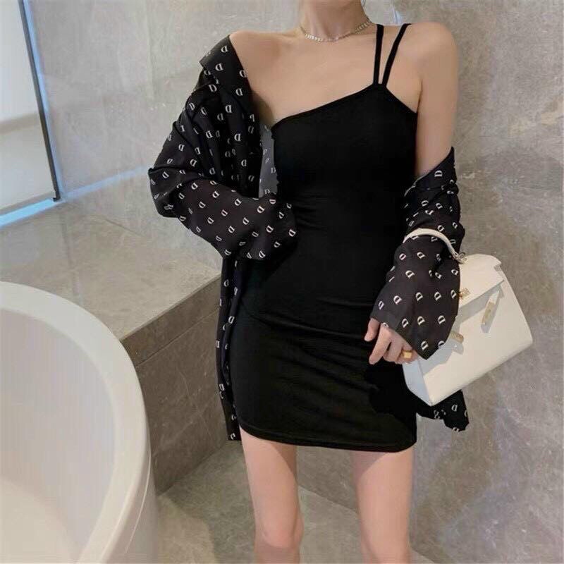 Set vest chữ + body chéo cổ