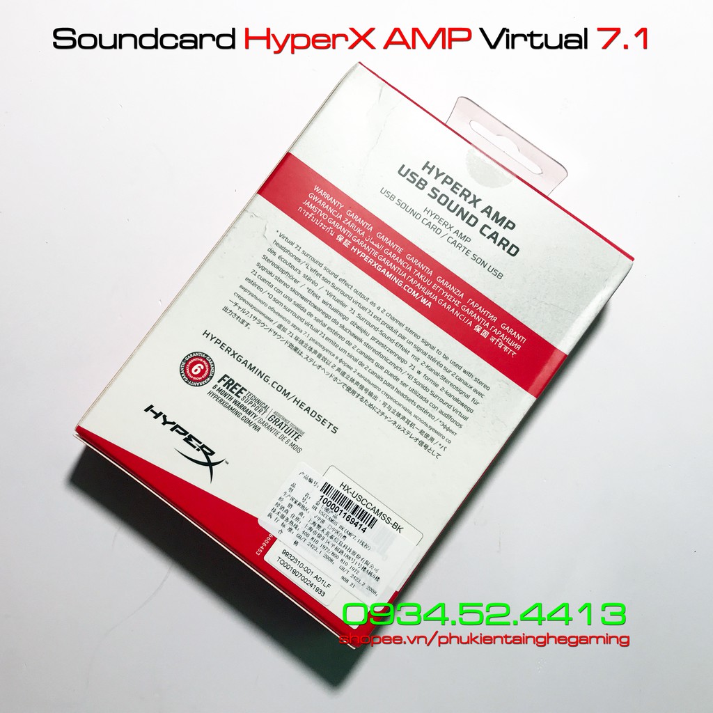 Sound card âm thanh 7.1 HyperX AMP new nguyên seal