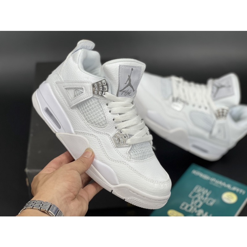Giày thể thao/ Sneaker Jordan 4 full trắng/ Off white/ What the