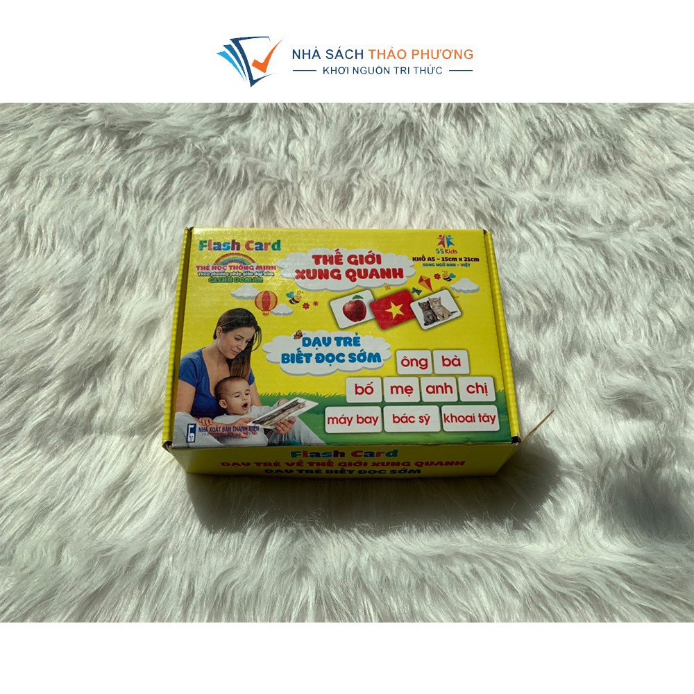 Bộ thẻ Flashcard Việt Hà chủ đề Thế giới xung quanh A5  song ngữ Việt Anh