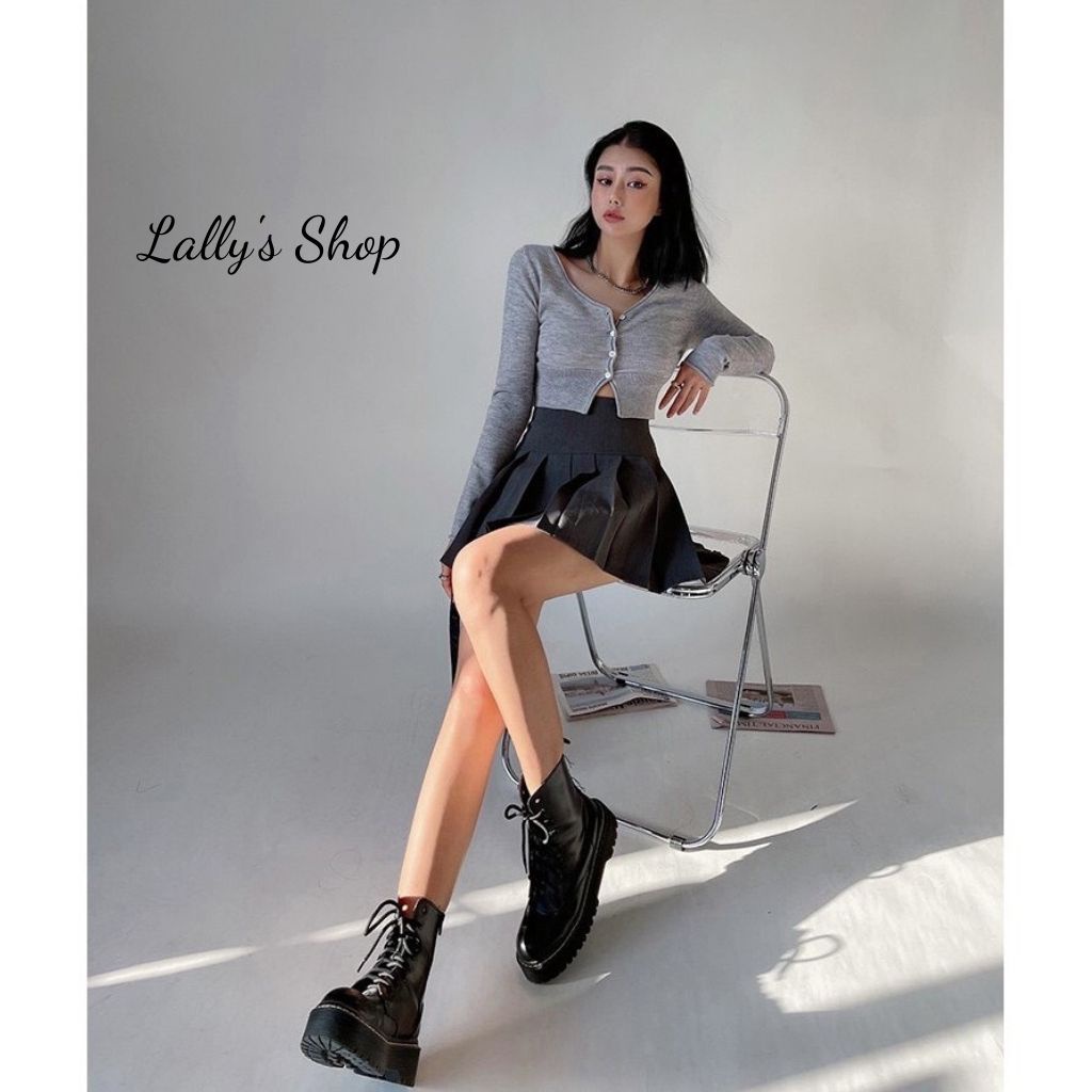 Chân váy nữ chữ a có lót quần bên trong cạp bản to che khuyết điểm siêu hack dáng | BigBuy360 - bigbuy360.vn