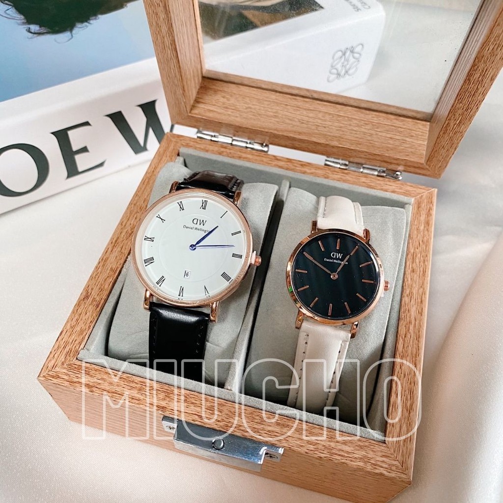 [Mã FAMAYFA2 giảm 10K đơn 50K] Đồng hồ đôi thời trang dây da DH156 Miucho | BigBuy360 - bigbuy360.vn