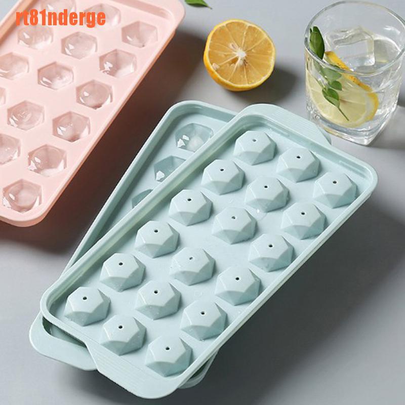 Khay Làm Đá Viên Bằng Nhựa Hình Tròn Có Nắp Đậy Tiện Dụng