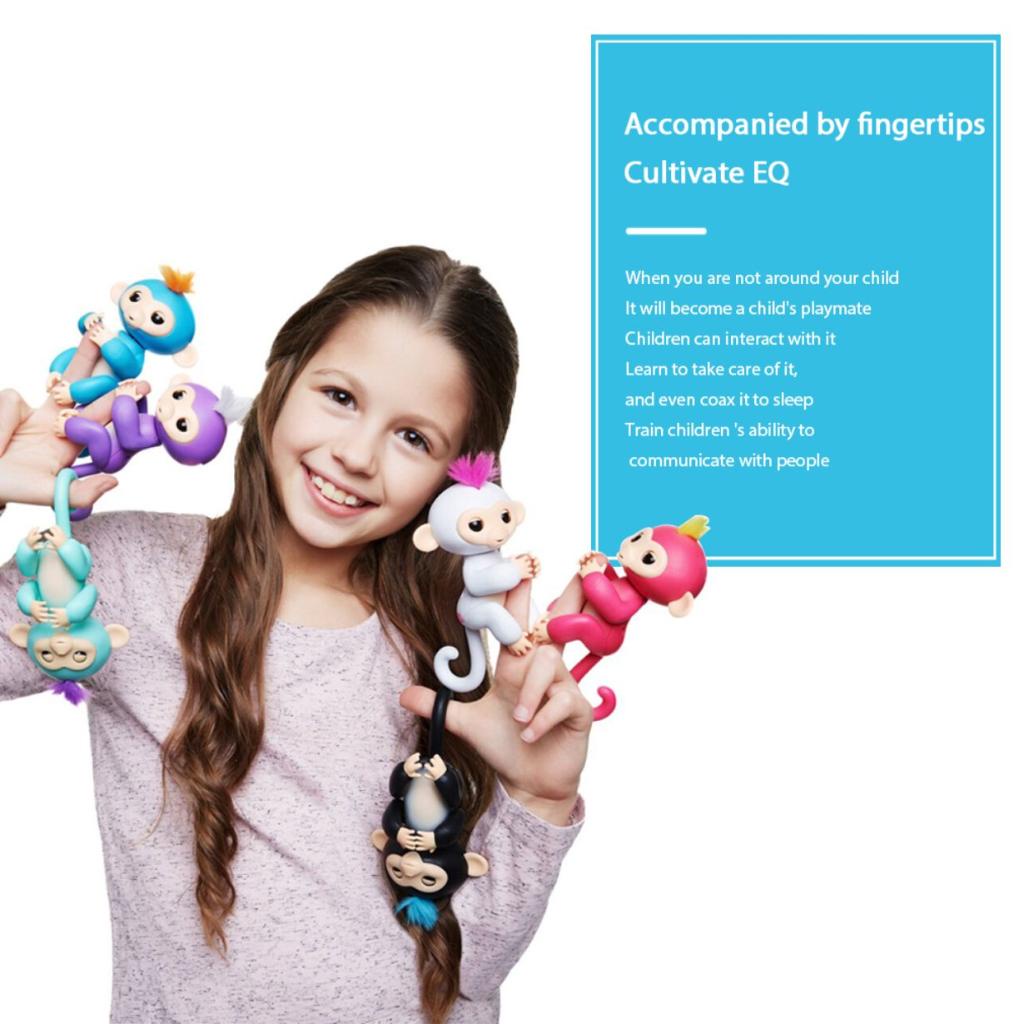 【OMB】 Toy Embrace Monkey Robert Cute Funny Fingers Sound Finger Motion Doll