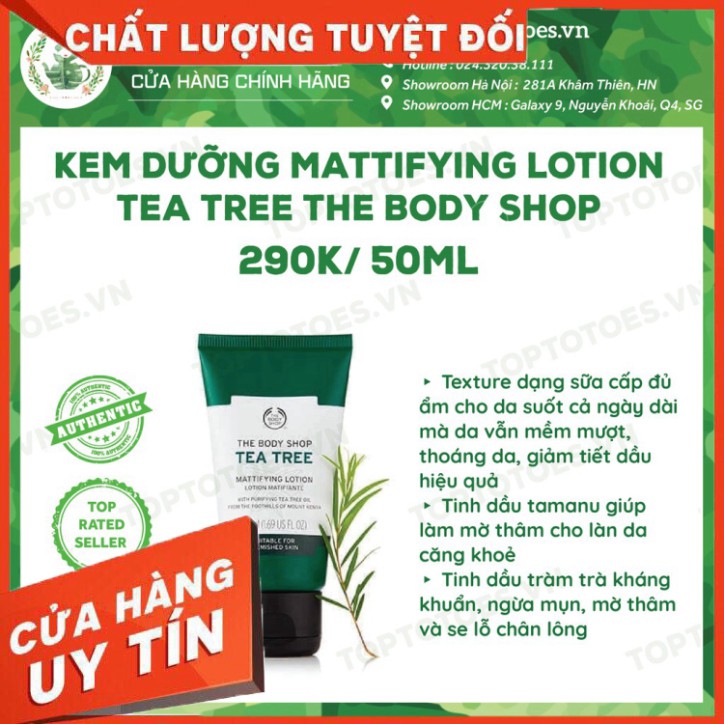 GIẢM GIÁ  Kem dưỡng The Body Shop Tea Tree Mattifying Lotion kiềm dầu, ngừa mụn GIẢM GIÁ