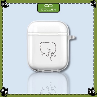 Vỏ ốp case airpod / airpod pro hình gấu trong suốt, vỏ bọc bảo vệ hộp tai nghe không dây bluetooth chống va đập