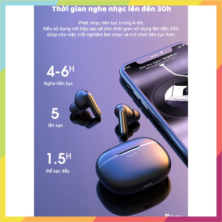 💯 Tai nghe không dây Havit I99 thế hệ mớ - Euro Outlet