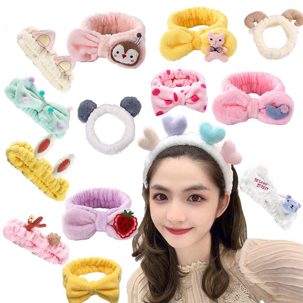 Băng Đô Nhung Rửa Mặt Co Giãn Đáng Yêu Chống Trượt Kiểu Hàn Quốc Cho Nữ