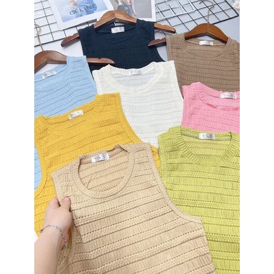 Áo Xốp Nhăn 3 Lỗ Tròn Sát Nách - Mềm Mại Mát Mẻ