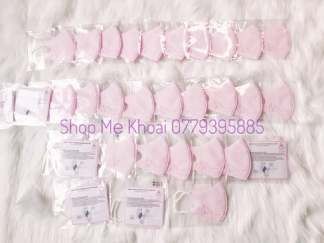 [ẢNH THẬT+VIDEO] Set 10 chiếc khẩu trang 3D xuất Nhật cho Bé yêu,kháng khuẩn,lọc bụi mịn Pm2.5