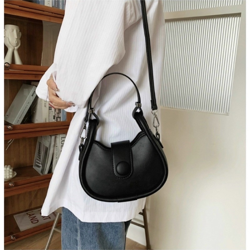 Túi đeo chéo nữ, túi kẹp nách dáng vòm nắp tròn phong cách hàn quốc siêu sang chảnh cho nữ (giá sỉ)