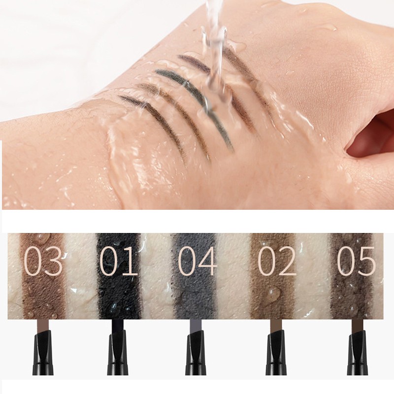 0.18g Bút kẻ lông mày PFFEE 2 trong 1 siêu chống nước lâu phai